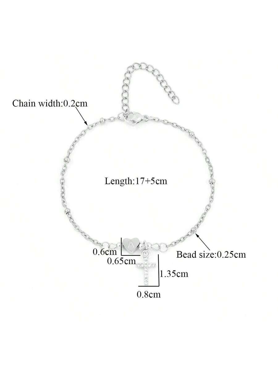 Lunaria Initial Heart Bracelet