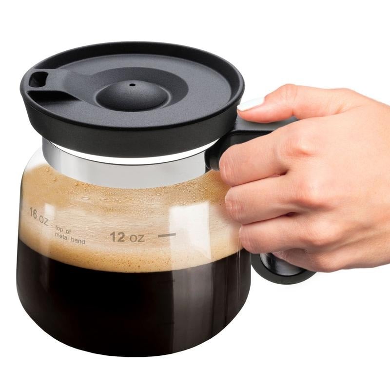 šā 16 Oz Glass Coffee Mug ā Coffee Pot Style