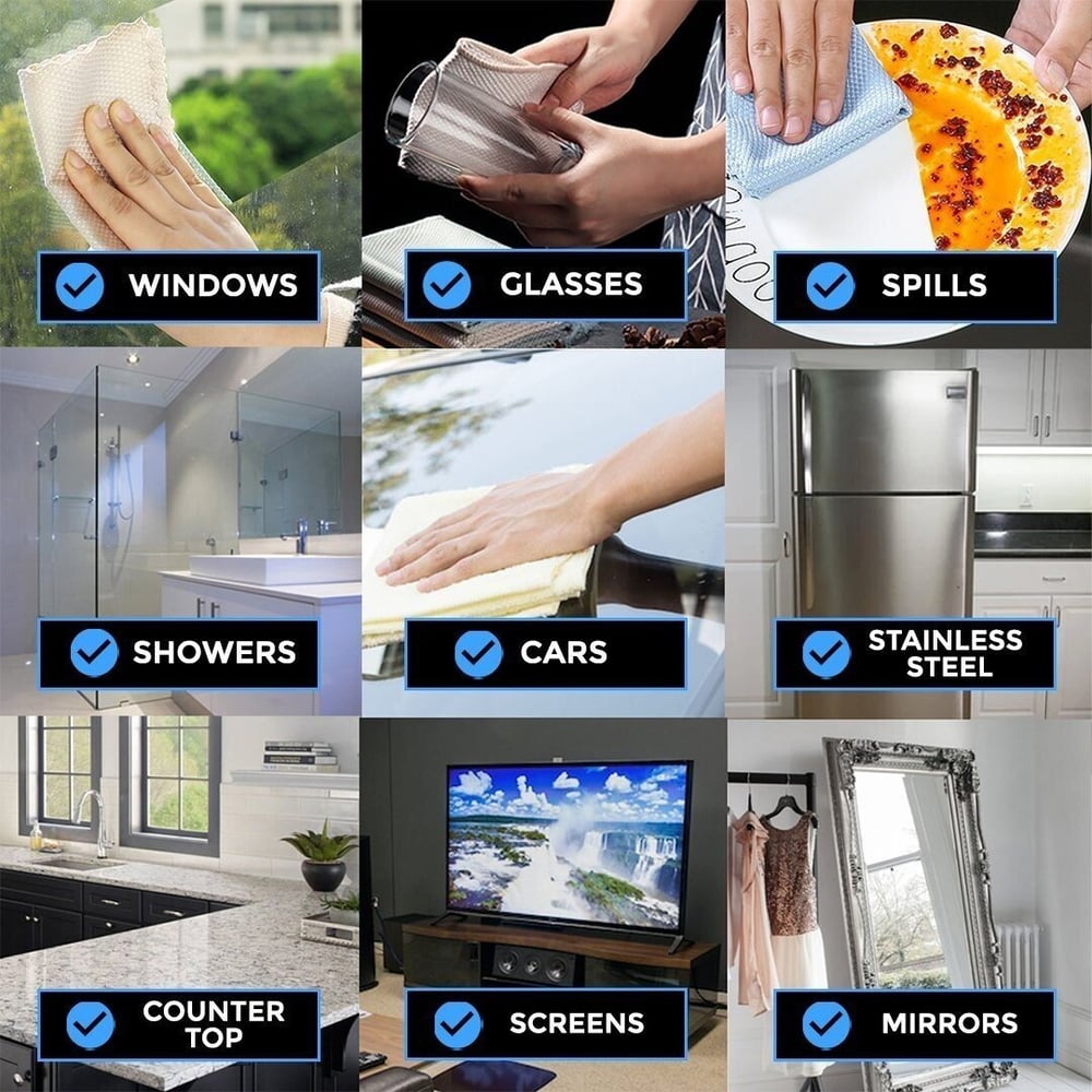 š„Streak-Free Miracle Cleaning Cloths - Reusable