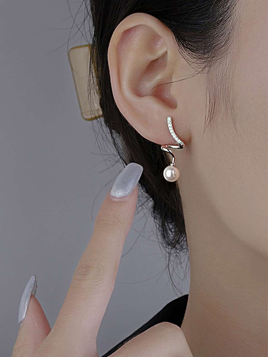 Luna Pearl Earrings – 925 Sterling Silver