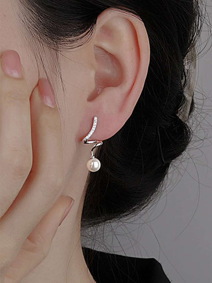 Luna Pearl Earrings – 925 Sterling Silver