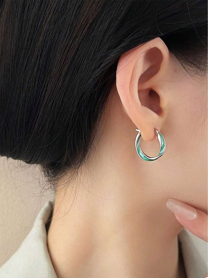 Nova Asymmetry Earrings – 925 Sterling Silver Retro Unique Design