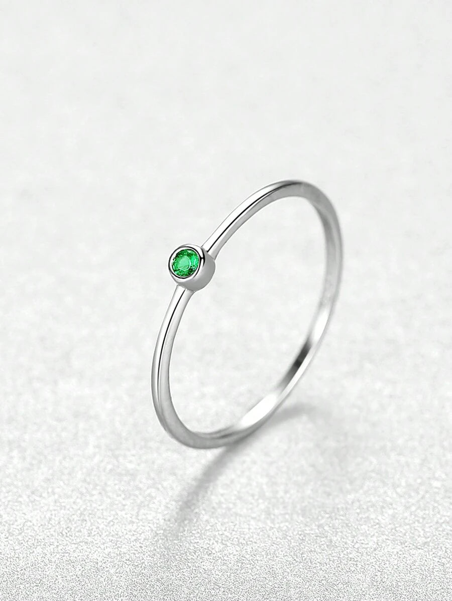 Verde Aura Ring – Handmade 925 Sterling Silver with Green Gemstone