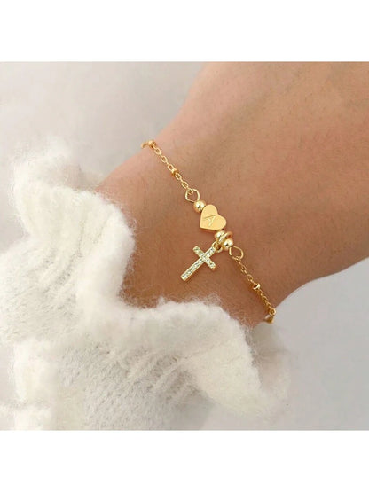 Lunaria Initial Heart Bracelet