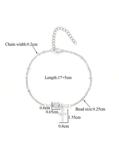 Lunaria Initial Heart Bracelet