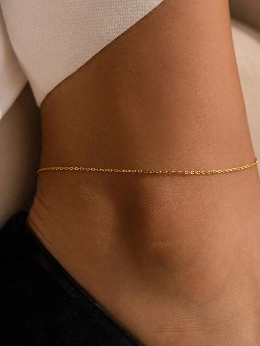 Solstice Anklet Set – Flat Chain Stainless Steel 2 Pieces