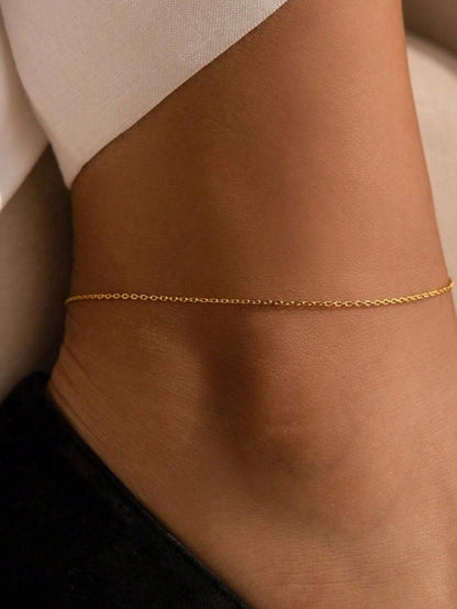 Solstice Anklet Set – Flat Chain Stainless Steel 2 Pieces