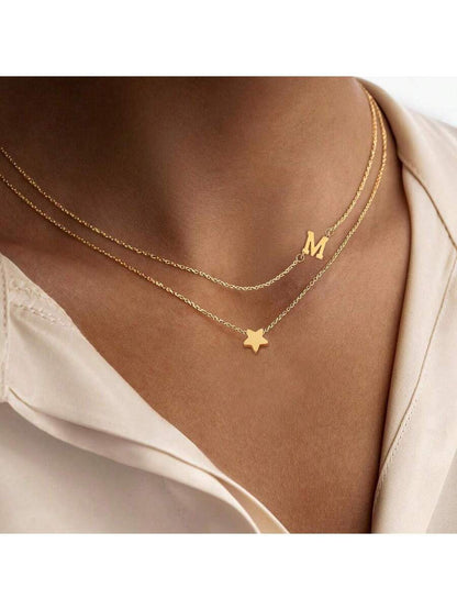 Amoria Initial Heart Necklace Set