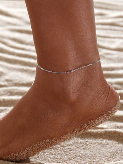 Solstice Anklet Set – Flat Chain Stainless Steel 2 Pieces