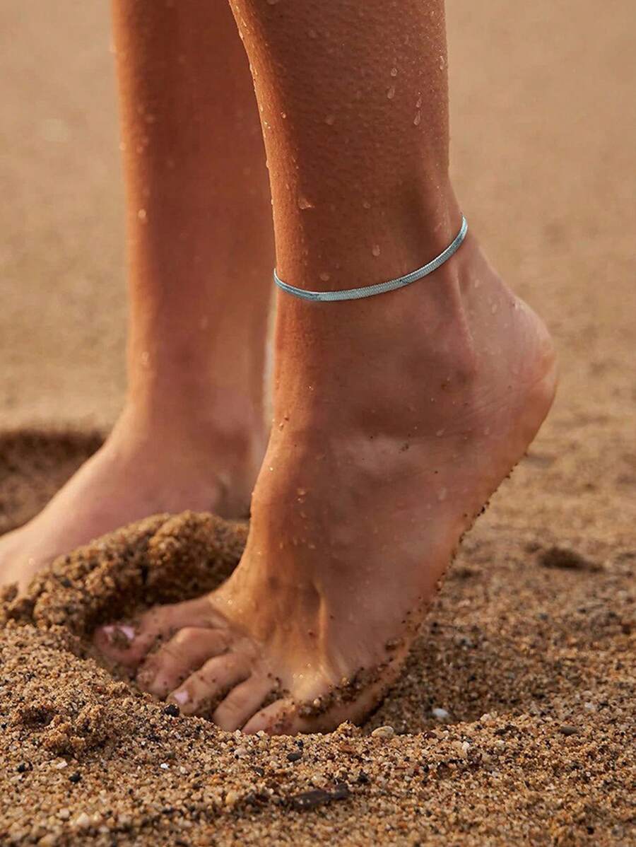 Solstice Anklet Set – Flat Chain Stainless Steel 2 Pieces