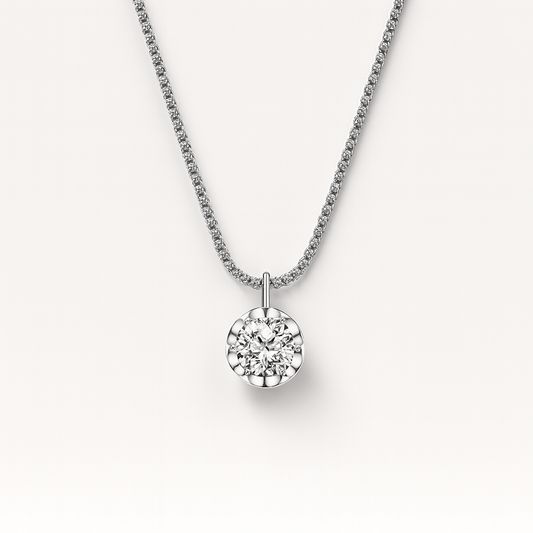 Crown Necklace  Sparkling Pendant