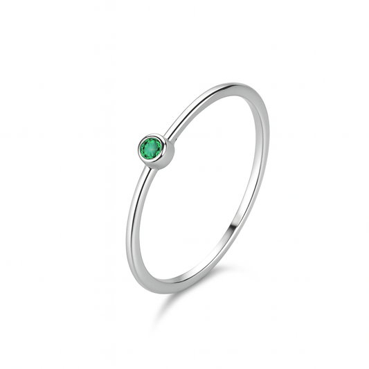 Verde Aura Ring – Handmade 925 Sterling Silver with Green Gemstone