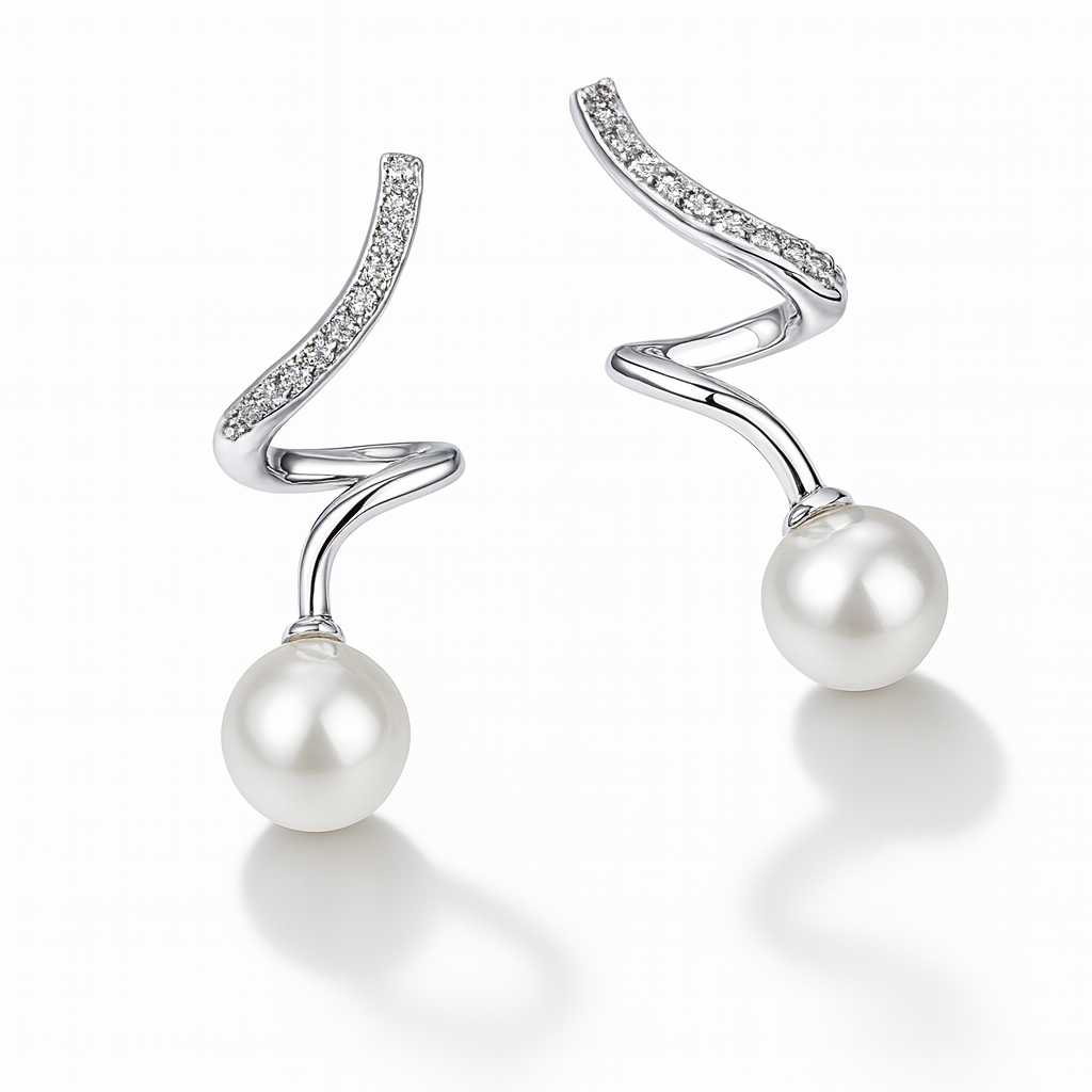 Luna Pearl Earrings – 925 Sterling Silver