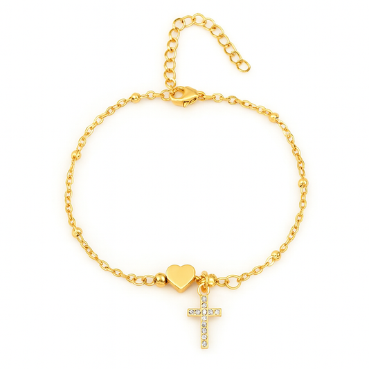 Lunaria Initial Heart Bracelet