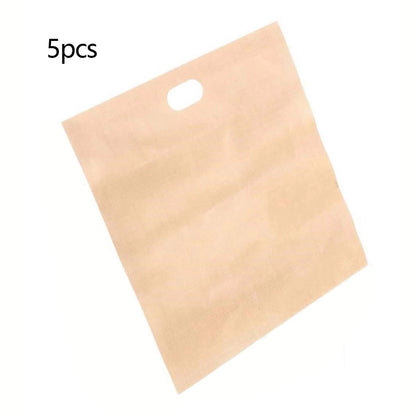 1/3/5pcs-Non Stick Reusable Heat-Resistant Toaster Bags, Sandwich Fries Heating Bags, Cooking Tools Gadgets, Kitchen Accessories